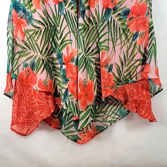 SARAH ARIZONA Asymmetrical Two Teir Floral Skirt Size XL - Picture 6 of 9